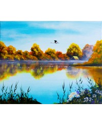 Tablou pictura peisaj "Lacul"